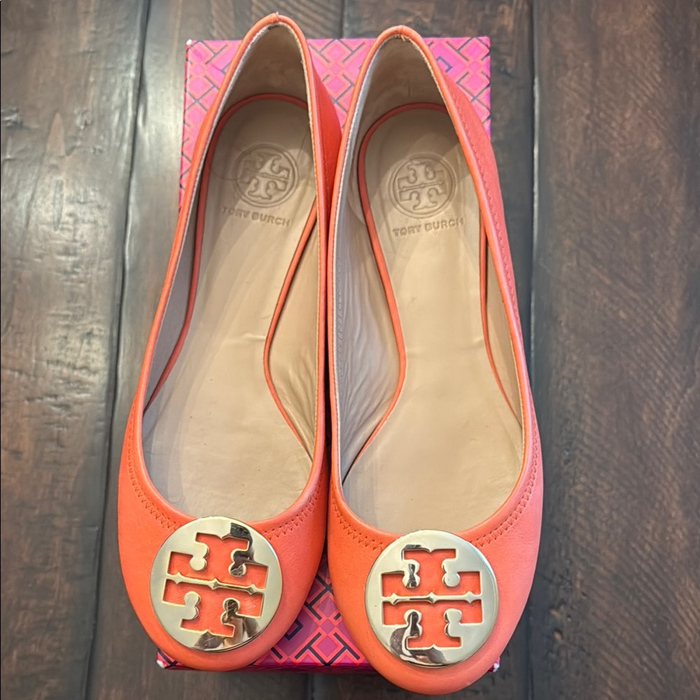 Tory Burch Women's coral Reva Ballet Flats